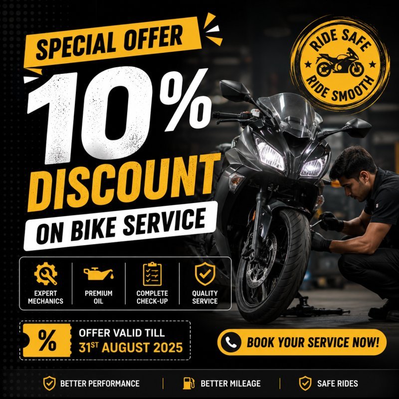 10% discount on bike service